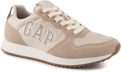 Damskie buty sneakersy sportowe piaskowe GAP NASHVILLE ARCH LOGO. Brązowe buty sportowe na co dzień damskie GAP, bez wzorów, z gumy, trekkingowe. Za 159.00 zł.