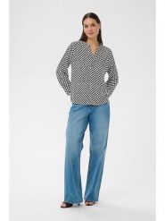 Kaffe Bluzka w kolorze granatowo-białym rozmiar: 44. Niebieskie bluzki damskie Kaffe, bez wzorów, z wiskozy, bez kołnierzyka, bez ramiączek. Za 104.99 zł.