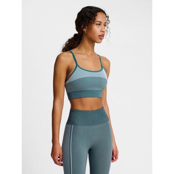 Biustonosz podtrzymujący dla kobiet Hummel Low. Niebieskie biustonosze HUMMEL, bez wzorów. Za 153.50 zł.