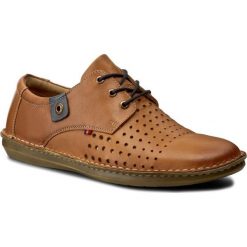 Półbuty LASOCKI FOR MEN MI07-A501-A357-01. Brązowe półbuty męskie Lasocki For Men, ze skóry, bez zapięcia. W wyprzedaży za 94.98 zł.