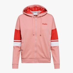 Bluza damska DIADORA L.HD FZ SWEAT LOGO. Czerwone bluzy bez kaptura damskie Diadora, l. Za 69.99 zł.