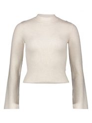 Copenhagen Studios Koszulka w kolorze kremowym rozmiar: 32. Brązowe t-shirty damskie Copenhagen Studios, bez wzorów, prążkowane, bez kołnierzyka. Za 69.75 zł.