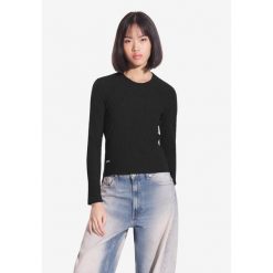 Koszulka sportowa damska Prosto Bamboo z długim rękawem. Czarne bluzki sportowe damskie Prosto., bez kołnierzyka, bez ramiączek. W wyprzedaży za 132.99 zł.
