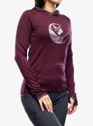 Bluza z kapturem damska Sensor Merino Up Fleece Hooded. Czerwone bluzy z kapturem damskie Sensor, s, z materiału. Za 510.39 zł.