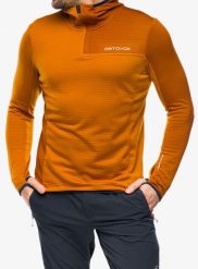 Bluza z kapturem męska Ortovox Fleece Light Grid ZN Hoody. Brązowe bluzy z kapturem męskie ORTOVOX, l, z materiału. Za 588.49 zł.