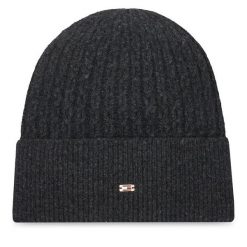Czapka Tommy Hilfiger. Czarne czapki zimowe damskie Tommy Hilfiger. Za 259.99 zł.
