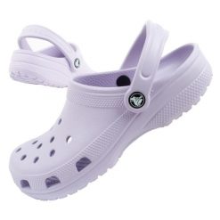 Sandały chodaki damskie Crocs Classic. Fioletowe sandały damskie Crocs, bez wzorów, bez obcasa. Za 169.00 zł.