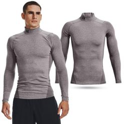 Koszulka męska termoaktywna treningowa Under Armour z długim rękawem. Szare bielizna termoaktywna męska Under Armour, m. Za 139.99 zł.