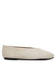 Calvin Klein Baleriny Ballerina Round Hw Sue HW0HW02565 Beżowy. Brązowe baleriny damskie CALVIN KLEIN, bez wzorów, ze skóry, bez obcasa. Za 309.99 zł.