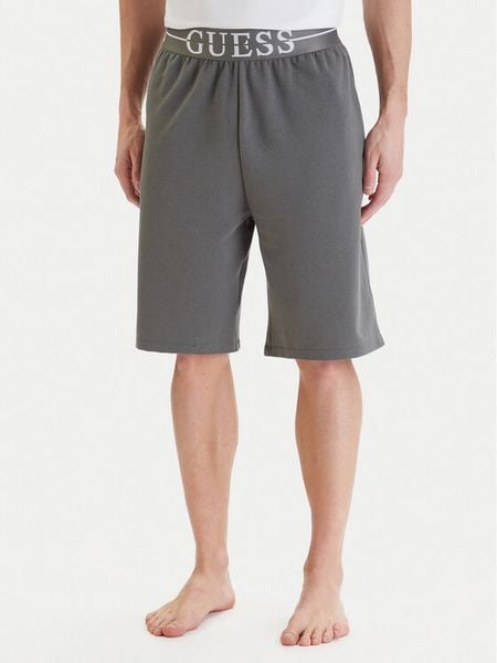Guess Szorty sportowe U6GD00 KC241 Szary Regular Fit. Szare szorty męskie Guess, z aplikacjami, z bawełny, sportowe. Za 210.99 zł.