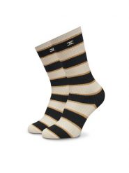 Elisabetta Franchi Skarpety wysokie damskie CZ-05Q-46E2 Beżowy. Brązowe skarpetki damskie Elisabetta Franchi, bez wzorów, z bawełny. Za 209.99 zł.