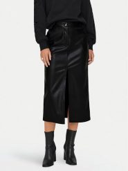 ONLY Spódnica z imitacji skóry Heidi 15322539 Czarny Regular Fit. Czarne spódniczki damskie Only, xs, bez wzorów, ze skóry. Za 159.99 zł.