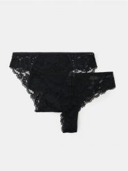 Majtki brazilian i figi 2 pack - czarny. Czarne figi damskie Sinsay, l, bez wzorów. Za 19.99 zł.