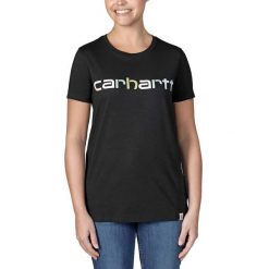 Koszulka bawełniana damska Carhartt Lightweight Multi Color Logo. Czarne t-shirty damskie Carhartt, m, bez wzorów, z bawełny, bez kołnierzyka. Za 166.99 zł.