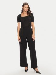 DKNY Kombinezon DD4E2933 Czarny Regular Fit. Czarne kombinezony damskie DKNY, bez wzorów, z syntetyku, bez kołnierzyka, bez ramiączek. Za 799.99 zł.