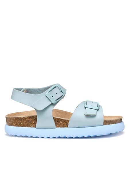 Geox Sandały J Bubblebow G J55MYA 000BC C4016 S Błękitny. Niebieskie sandały dziewczęce Geox, ze skóry, bez zapięcia. Za 139.99 zł.