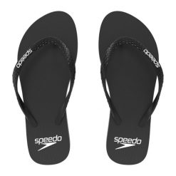 Klapki basenowe antypoślizgowe damskie Speedo Flip Flop. Niebieskie klapki damskie Speedo, bez wzorów, bez obcasa. Za 69.99 zł.