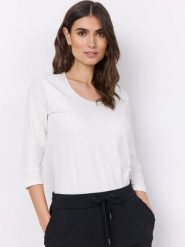 Soyaconcept® Koszulka damska SC-Pylle Kobiety biały, XL. Białe t-shirty damskie xl, bez wzorów, z bawełny, bez kołnierzyka. Za 149.95 zł.