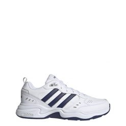 Buty męskie sportowe Adidas STRUTTER. Białe buty sportowe na co dzień męskie Adidas, z gumy, bez zapięcia, trekkingowe. Za 279.99 zł.
