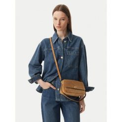 Torebka Tory Burch. Brązowe torebki klasyczne damskie Tory Burch, bez wzorów, bez dodatków. Za 2,189.00 zł.