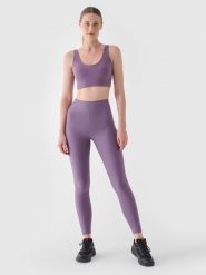 4F Legginsy treningowe z wysokim stanem damskie - fioletowe XL. Fioletowe legginsy damskie 4f, s, bez wzorów, z dzianiny. W wyprzedaży za 79.99 zł.