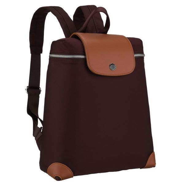 Bordowo-brązowy, miejski plecak damski z poliestru zawieszony na regulowanych szelkach - Peterson. Brązowe plecaki damskie Peterson, bez wzorów. Za 99.99 zł.