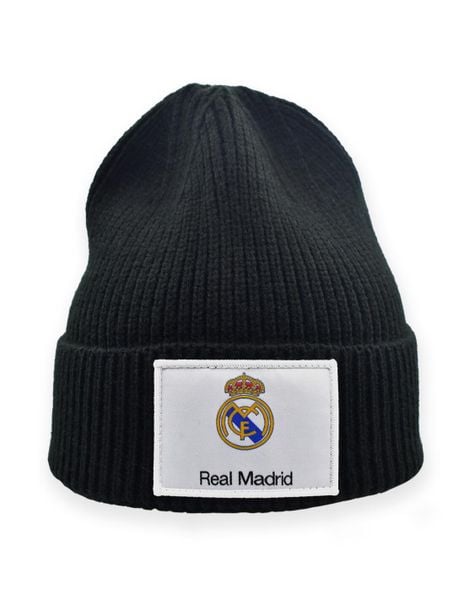 Real Madryt czapka zimowa hat RM5GO29 czarny OSFM. Czarne czapki męskie Real Madrid, na zimę, bez wzorów, z materiału. Za 93.41 zł.