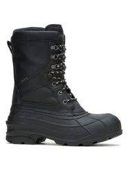 Kamik Skórzane kozaki zimowe "Nationpro" w kolorze czarnym rozmiar: 44. Czarne buty zimowe męskie Kamik, na zimę, z materiału, z okrągłym noskiem, bez zapięcia. Za 330.67 zł.