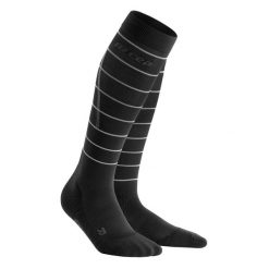 Skarpety kompresyjne męskie sportowe CEP Reflective wysokie. Czarne skarpetki męskie CEP, bez wzorów. Za 209.00 zł.