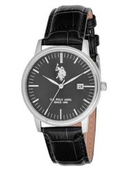 U.S. Polo Assn. Zegarek kwarcowy w kolorze srebrno-czarnym rozmiar: onesize. Czarne, analogowe zegarki męskie U.S. Polo Assn., ze stali. Za 260.99 zł.