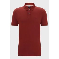 Koszulka Polo męska BOSS Pallas Open Brown regular fit brązowa (50468301-248). Brązowe koszulki polo męskie Boss, m, bez wzorów, bez ramiączek. Za 259.00 zł.