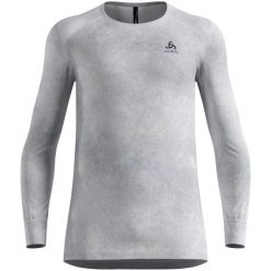 Bielizna termoaktywna z długim rękawem Odlo BL TOP crew neck l/s. Szara bielizna termoaktywna męska Odlo, l, bez wzorów. W wyprzedaży za 233.44 zł.