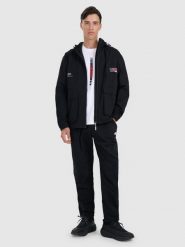 4F Spodnie casual męskie - czarne XL. Czarne spodnie dresowe męskie 4f, bez wzorów, z dresówki. Za 169.99 zł.