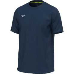 Koszulka Mizuno Team. Niebieskie t-shirty damskie Mizuno, bez wzorów, bez kołnierzyka. Za 118.50 zł.