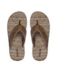 Skechers Japonki Quill - Seaside 205719/BRN Brązowy. Brązowe klapki i japonki męskie Skechers, ze skóry. Za 179.99 zł.