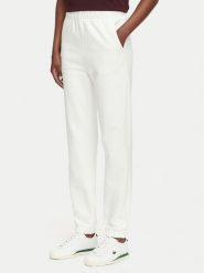 Lacoste Spodnie dresowe XF5268 Biały Regular Fit. Białe spodnie dresowe damskie Lacoste, bez wzorów, z bawełny. Za 549.99 zł.