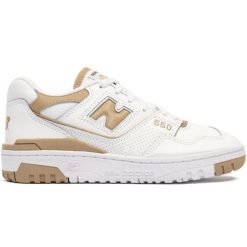 Buty New Balance BBW550BT białe. Białe buty sportowe na co dzień damskie bez wzorów, z materiału. Za 596.39 zł.