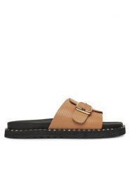 MEXX Klapki MX/019C-HY Beżowy. Brązowe klapki damskie Mexx, bez wzorów, ze skóry, bez obcasa. Za 109.99 zł.