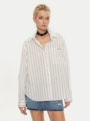 Miss Sixty Koszula 6L3XJ0320000 Biały Regular Fit. Białe koszule damskie Miss Sixty, l, bez wzorów, z bawełny, bez kołnierzyka, bez ramiączek. Za 379.99 zł.