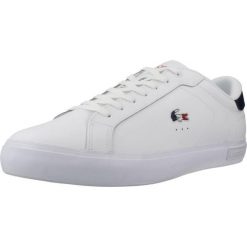 Tenisówki Lacoste Model Powercourt Kolor Biały. Białe trampki i tenisówki męskie Lacoste, bez wzorów, z tkaniny, bez zapięcia. W wyprzedaży za 400.95 zł.