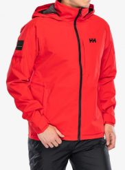 Kurtka przeciwdeszczowa męska Helly Hansen HP Racing Hooded Jacket 2.0. Czerwone kurtki męskie Helly Hansen, l, bez wzorów, z materiału, sportowe, bez kaptura. Za 839.00 zł.