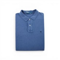 Second life - Polo Ralph Lauren koszulka męska z krótkim rękawem - Stan dobry. Niebieskie koszulki polo męskie Ralph Lauren, l, bez wzorów, z tkaniny, bez ramiączek. Za 106.46 zł.