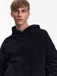 Bluza boxy z kapturem - czarny. Czarne bluzy z kapturem męskie Reserved, l, z bawełny. Za 179.99 zł.