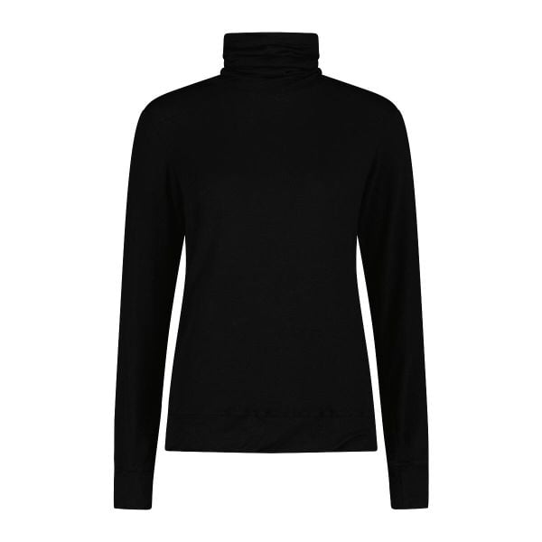Sweter okrągły dekolt z wełny merino damski CMP. Niebieskie golfy damskie CMP, xl, bez wzorów, z wełny, bez ramiączek. Za 253.50 zł.