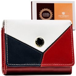 Portfel skórzany Peterson [DH] PTN RD-17-GCL-Y czerwony. Czerwone portfele damskie Peterson, bez wzorów, ze skóry. Za 76.99 zł.