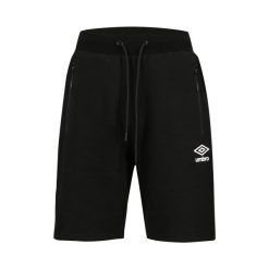 Bermudy męskie Umbro Coton. Czarne szorty męskie Umbro, bez wzorów, z bawełny, klasyczne. Za 176.90 zł.