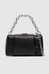 VALENTINO Czarna torebka na łańcuszku mini. Czarne torebki klasyczne damskie Valentino by Mario Valentino, bez wzorów, bez dodatków. W wyprzedaży za 471.99 zł.