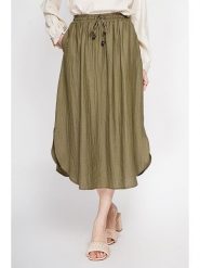Le Jardin du Lin Spódnica w kolorze khaki rozmiar: 36. Brązowe spódniczki damskie Le jardin du lin, bez wzorów, midi. Za 169.95 zł.