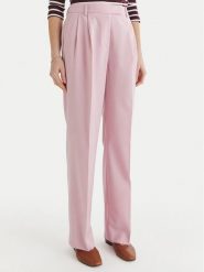 Tommy Hilfiger Spodnie materiałowe Timeless WW0WW48352 Czerwony Straight Fit. Czerwone spodnie materiałowe damskie Tommy Hilfiger, bez wzorów, z materiału. Za 699.99 zł.