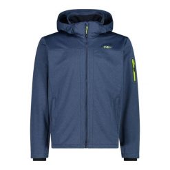 Kurtka turystyczna z kapturem CMP. Niebieskie kurtki męskie CMP, na wiosnę, bez wzorów, z softshellu, sportowe, z kapturem. Za 380.50 zł.